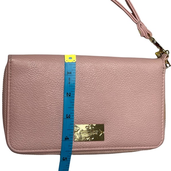 Nanette Lepore Wristlet Wallet Light Pink Vegan Leather Zip Around - Picture 4 of 6